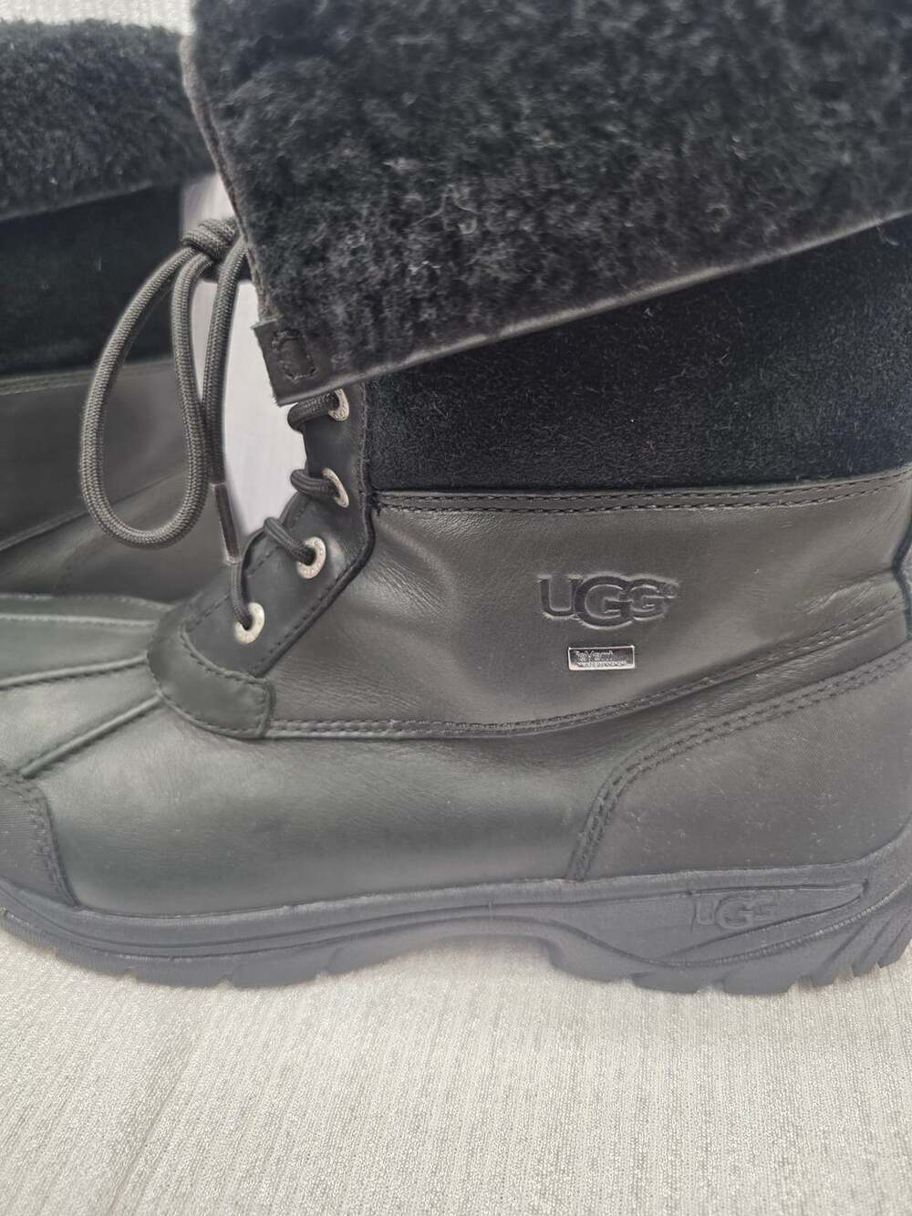 Ugg Butte Winter Boots Black Leather
